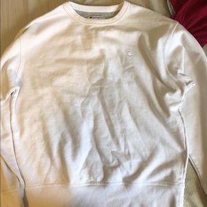 Men’s large white champion crew neck